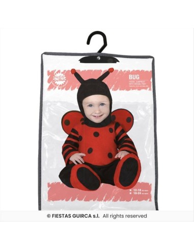 Costume Baby Coccinella - 2 Taglie | Diamante Rosa
