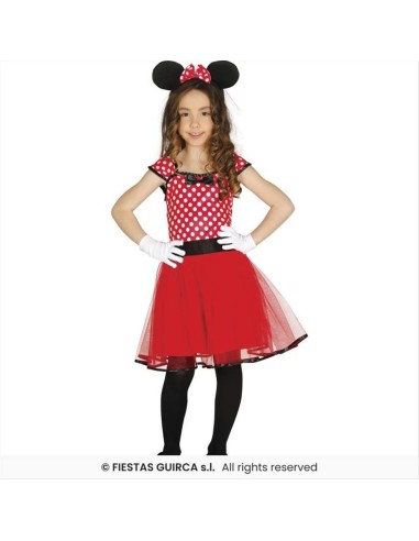 Costume Bambina Minnie Mouse Topolina - 4 Taglie | Diamante Rosa