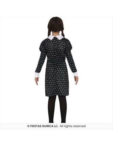 Costume Bambina Gotica Mercoledì -Taglie 3-12 Anni