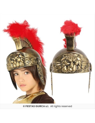 Elmo Romano Oro Bambino - Accessorio Costume | Diamante Rosa