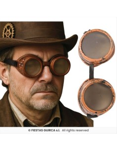 Occhiali Steampunk - Accessorio Costume Vintage | Diamante Rosa