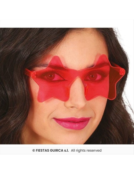 Occhiali Trasparenti a Stella Rosa - Accessorio Party | Diamante Rosa