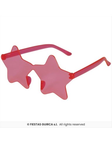 Occhiali Trasparenti a Stella Rosa - Accessorio Party | Diamante Rosa