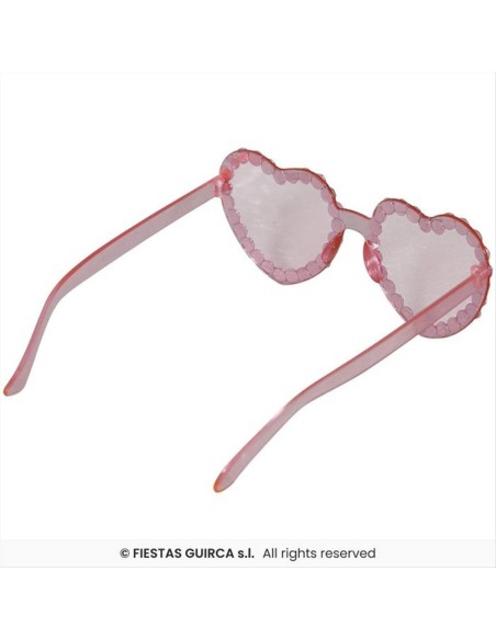 Occhiali a Cuore Rosa con Strass - Accessorio Glamour | Diamante Rosa