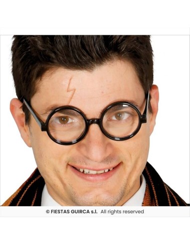 Occhiali Tondi stile mago con Lenti Finte | Diamante Rosa