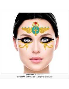 Idee Carnevale, Glitter Adesivo per il Viso Egiziano - Diamante Rosa 2