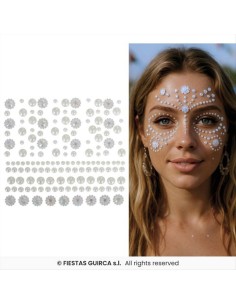 Perline Adesive per il Viso | Diamante Rosa