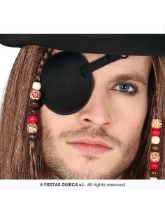 Benda per Occhio da Pirata in Tessuto | Diamante Rosa