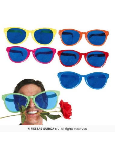 Occhiali Giganti Colorati 28 cm in PVC - 6 Colori | Diamante Rosa