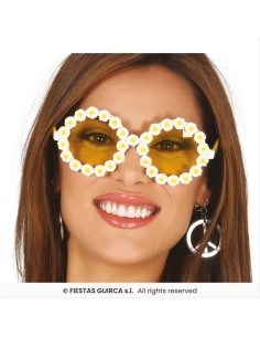 Occhiali con Margherite Stile Hippie - Accessorio Party | Diamante Ros