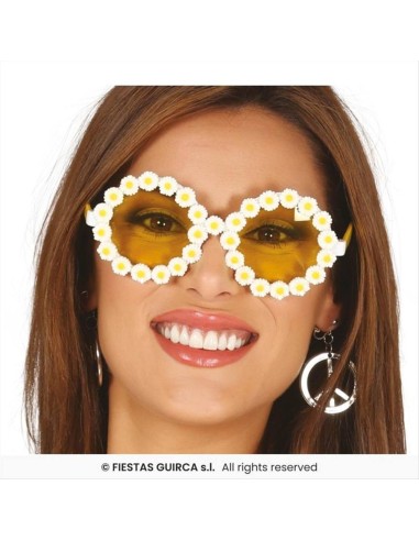 Occhiali con Margherite Stile Hippie - Accessorio Party | Diamante Ros