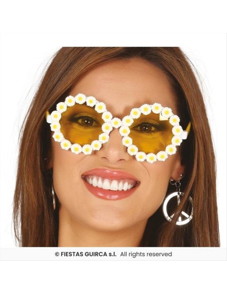 Occhiali con Margherite Stile Hippie - Accessorio Party | Diamante Ros