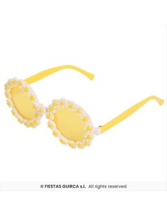 Occhiali con Margherite Stile Hippie - Accessorio Party | Diamante Ros 2