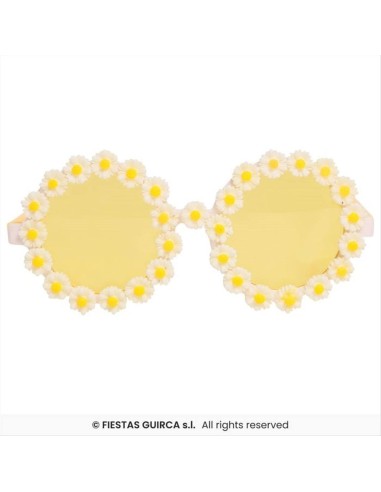Occhiali con Margherite Stile Hippie - Accessorio Party | Diamante Ros