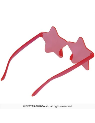 Occhiali Trasparenti a Stella Rosa - Accessorio Party | Diamante Rosa