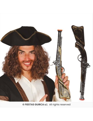 Pistola Archibugio Pirata 50 cm in PVC | Diamante Rosa