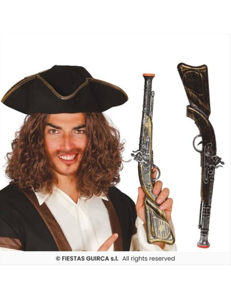 Pistola Archibugio Pirata 50 cm in PVC | Diamante Rosa