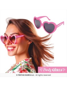 Occhiali Cuore Fucsia Party Girls - Addio Nubilato | Diamante Rosa