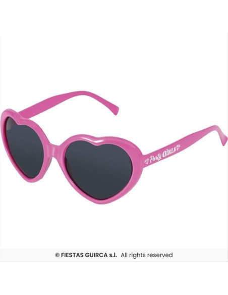 Occhiali Cuore Fucsia Party Girls - Addio Nubilato | Diamante Rosa