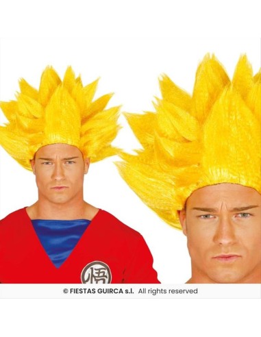 Parrucca Guerriero Saiyan Dragon Ball Diamante Rosa