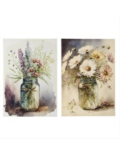 Tela Decorativa Fiori 🌸 35,5x51x2,5cm – 2 Varianti