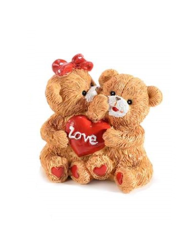Orsetti innamorati in resina 2 varianti (1pz) San Valentino | Diamante