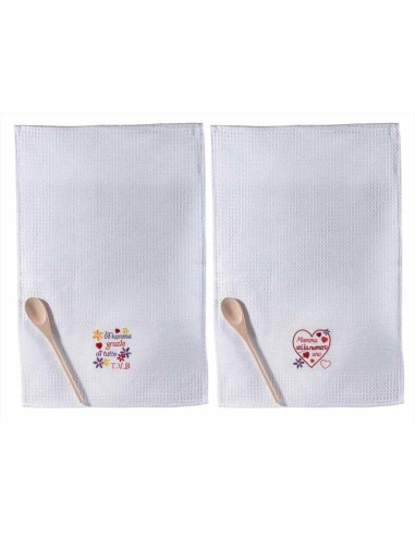 Set Asciugamano e Mestolo Mamma con Dedica