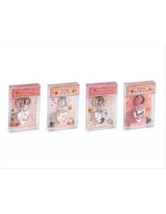 Portachiavi Cuore Gatti in Metallo e Resina 2