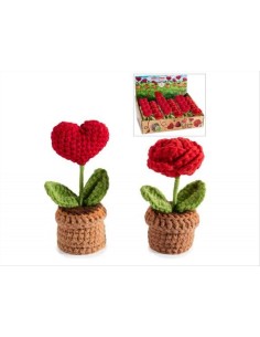 Vasetto con Fiore o Cuore all’Uncinetto Decorativo