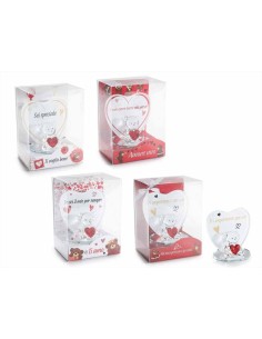 Cuore con Orsetto e Dedica in Vetro Decorativo 2