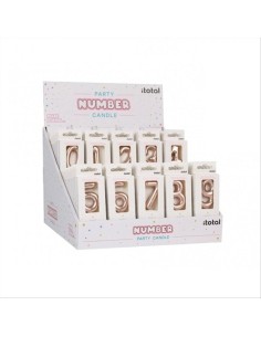 Candelina Numero per Torta iTOTAL – 10 Varianti da 0 a 9 in Cera Sicur