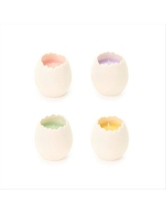 Candela Uovo 6x6x6cm - 4 Colori, Durata 14h (1pz) - Rosa, Lilla, Verde