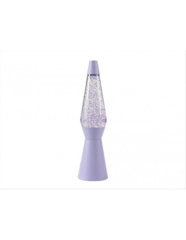 Lampada Glitter LED Spaceship Viola Pastello H40cm – Design Spaziale E