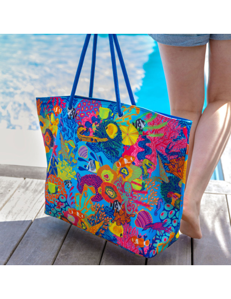 Borsa da Mare RÉCIF 🌊 2 Misure – Fantasia Marina E Extra Spazio | Pyl