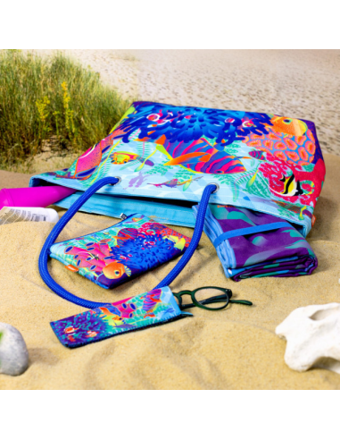 Borsa da Mare TULIPES 🌷 2 Misure – Stile Floreale e Spazio Extra | Py