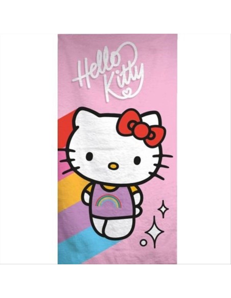 Telo mare Hello Kitty Rainbow – 70x140 cm di dolcezza colorata!