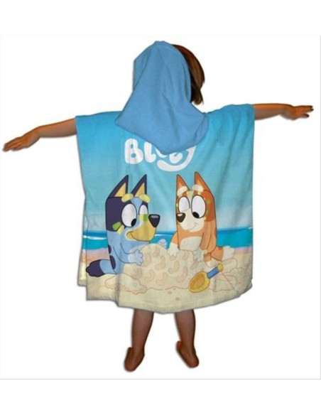 Poncho mare Bluey Sandcastle – 55x110 cm, asciugatura rapida e diverti