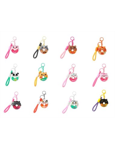 Portachiavi DONUT Kawaii – 1pz con 12 Animaletti a Scelta iTotal