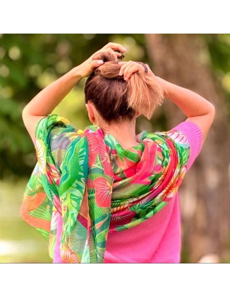 Foulard Pareo Tropical Balade 100x180 cm