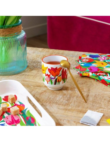 Tazza Senza Manico Tulipes 200 ml in Porcellana