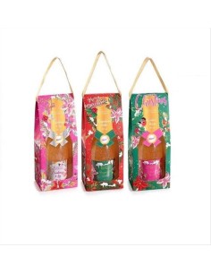 Bottiglia champagne gel doccia glitterato in confezione 3 varianti