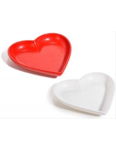 Vassoio in Legno a Cuore Rosso o Bianco