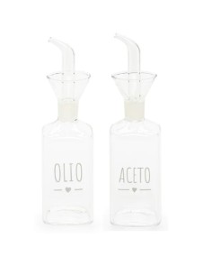 Set Olio e Aceto con scritta - Olio e Aceto | Diamante Rosa
