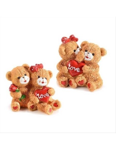 Orsetti innamorati in resina 2 varianti (1pz) San Valentino | Diamante