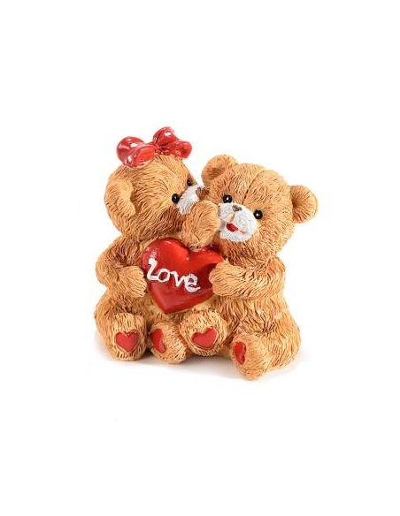 Orsetti innamorati in resina 2 varianti (1pz) San Valentino | Diamante