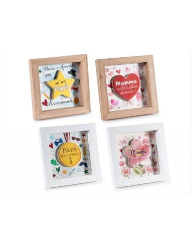 Cornice Mamma Papà in Legno con Dedica Decorativa