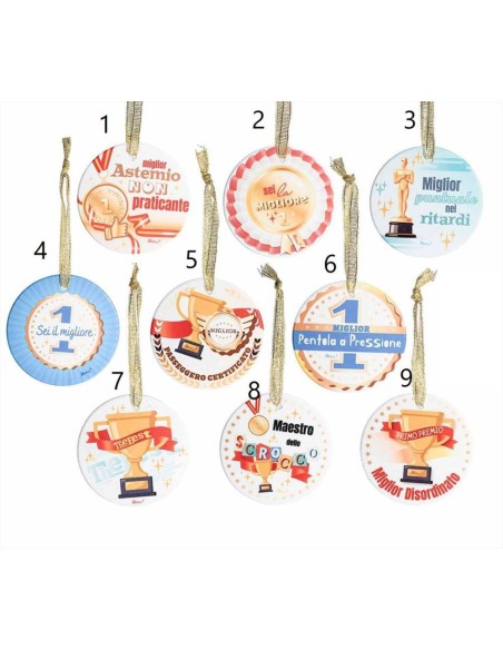 Decorazione Numero Uno in Ceramica con Dedica