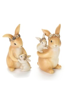 Coniglietti abbracciati 2 varianti (1 pz) - Nuvole di Stoffa | Diamant