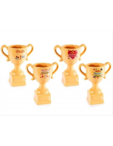 Trofeo Coppa Mamma Papà in Ceramica con Dedica