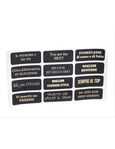 Vaso Coppa Numero Uno in Ceramica con Etichette